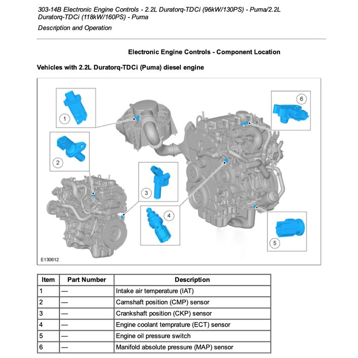 FORD ENGINE DURATORQ /PUMA 2.2.L TDCI Workshop Repair Manual