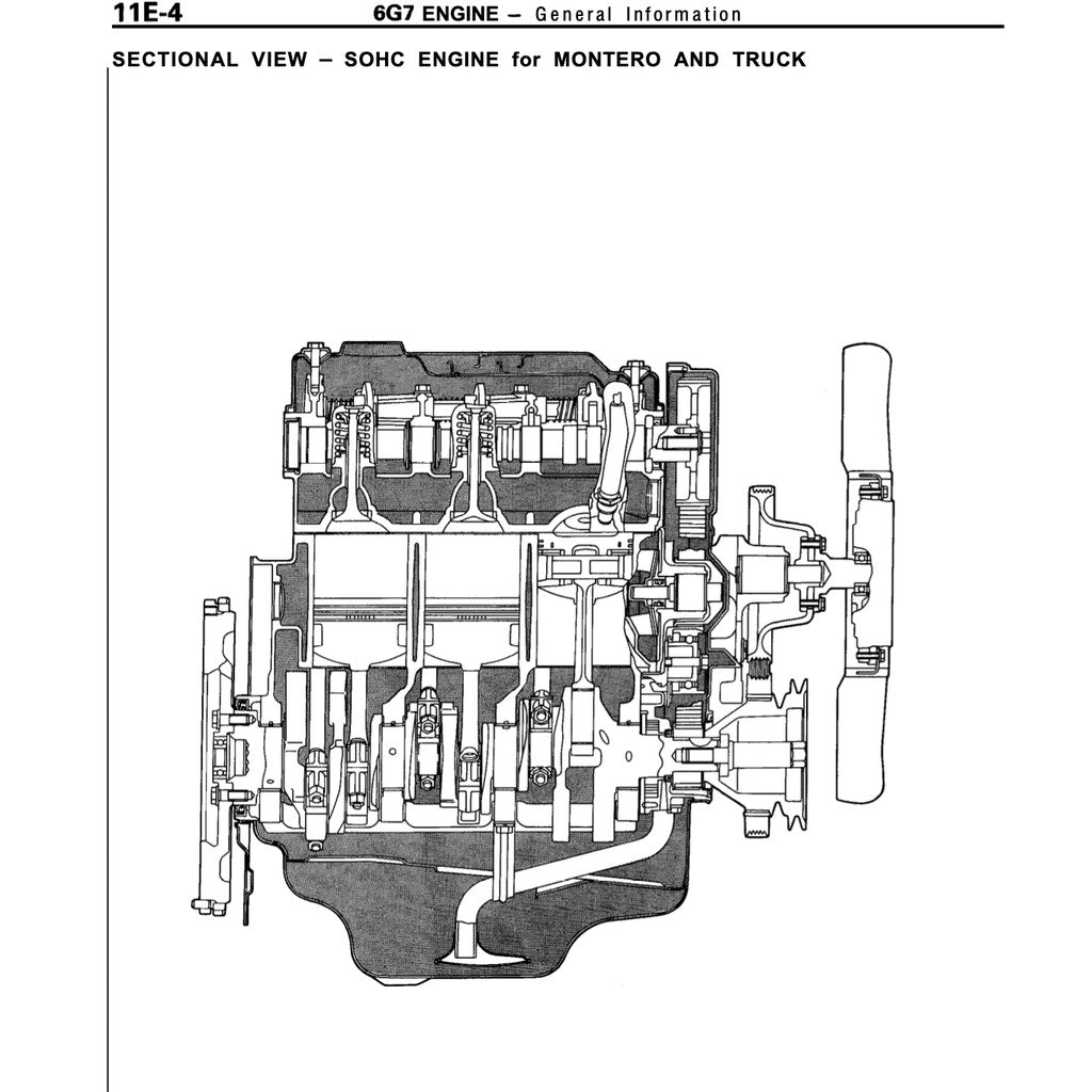 MITSUBISHI ENGINE ALL SERIES 3G/4G/4D/4A/4M/6A/6G/F8/F9 1985-2005 Full Manual Set – REPAIR & Repair & Maintenance Manual