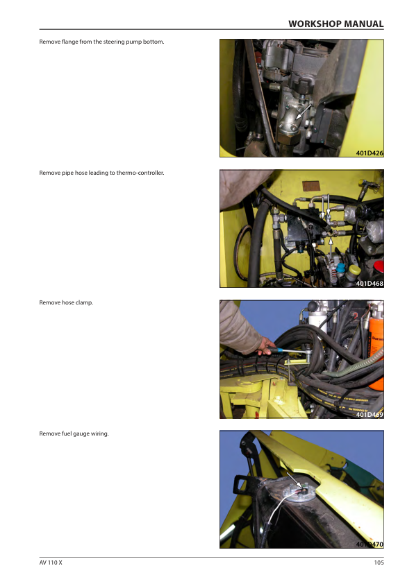 Ammann AV 110 X, AV 110 X4 Heavy Tandem Roller Workshop Repair Manual Workshop Guide