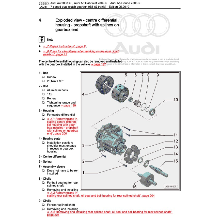 AUDI A4 B8 2008-2016 Full Manual Set – Repair & Maintenance Manual