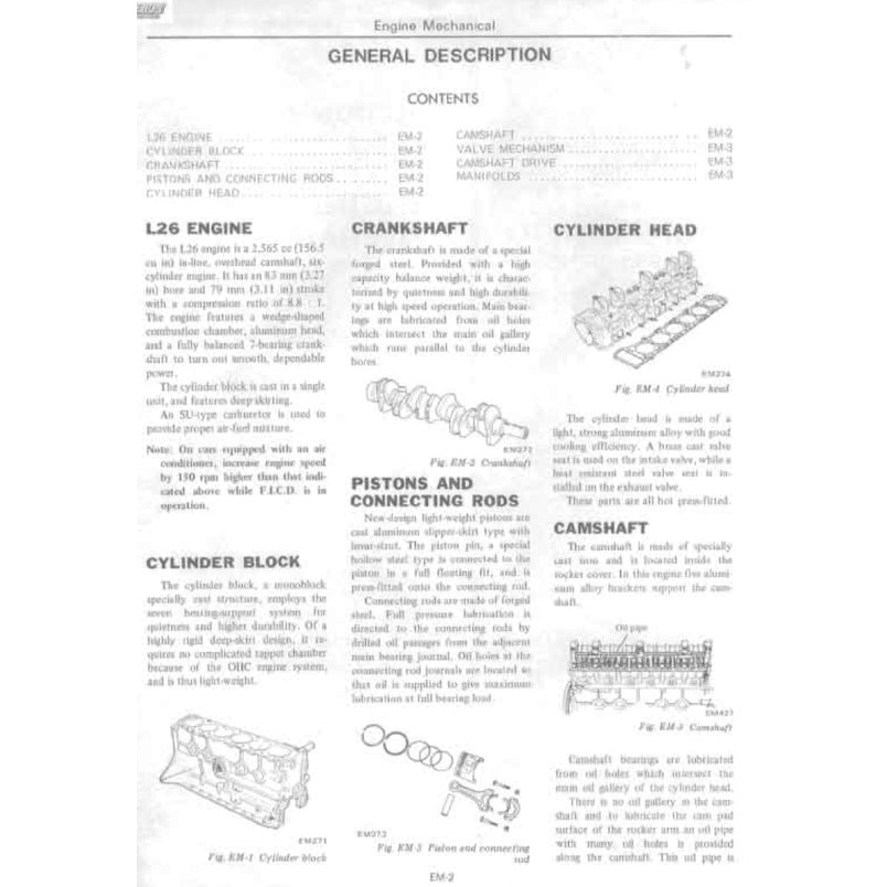 DATSUN 260Z S30 1974-1978 Full Manual Set – Repair & Maintenance Manual and Spare Parts Catalog