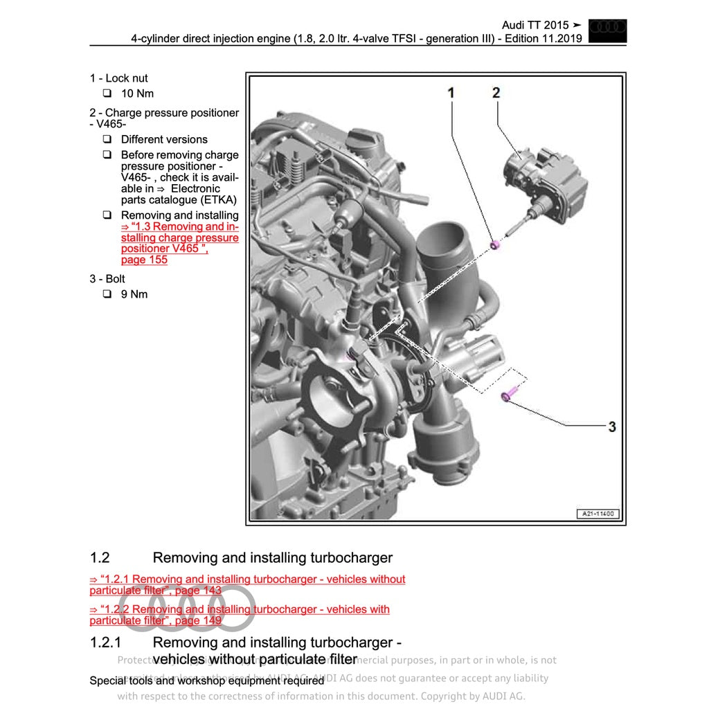 AUDI TT MK3 2015-2023 Full Manual Set – Repair & Maintenance Manual