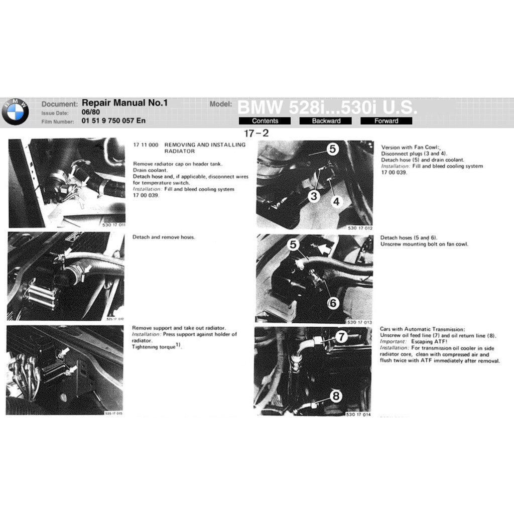 BMW 5 SERIES E28 1982-1988 Full Manual Set – Repair & Maintenance Manual