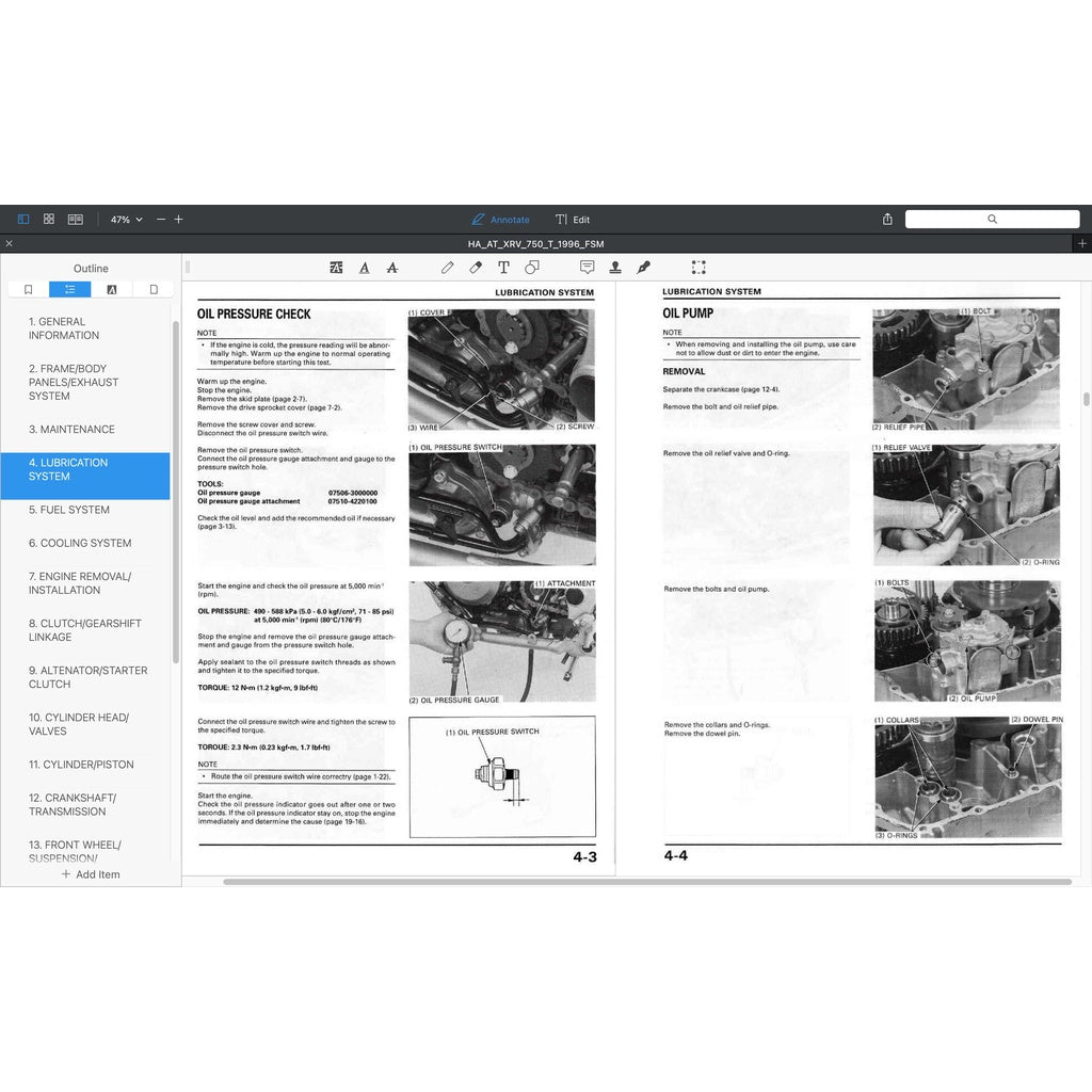 HONDA AFRICA TWIN XRV 750 T 1996-2000 Full Manual Set – Repair & Maintenance Manual and Spare Parts Catalog and User Handbook
