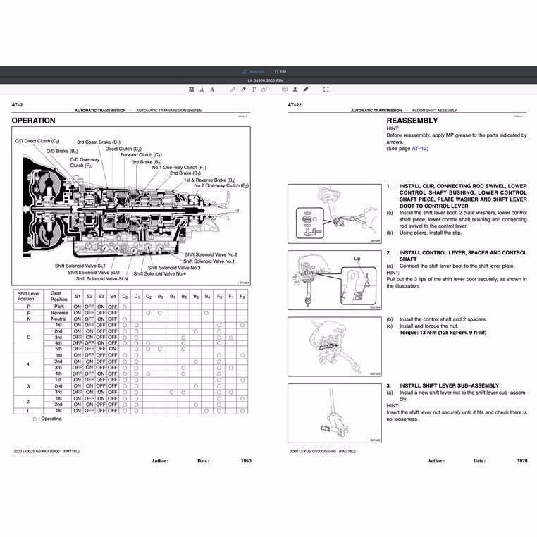 LEXUS GS300 GS400 1997-2005 Full Manual Set – Repair & Maintenance Manual