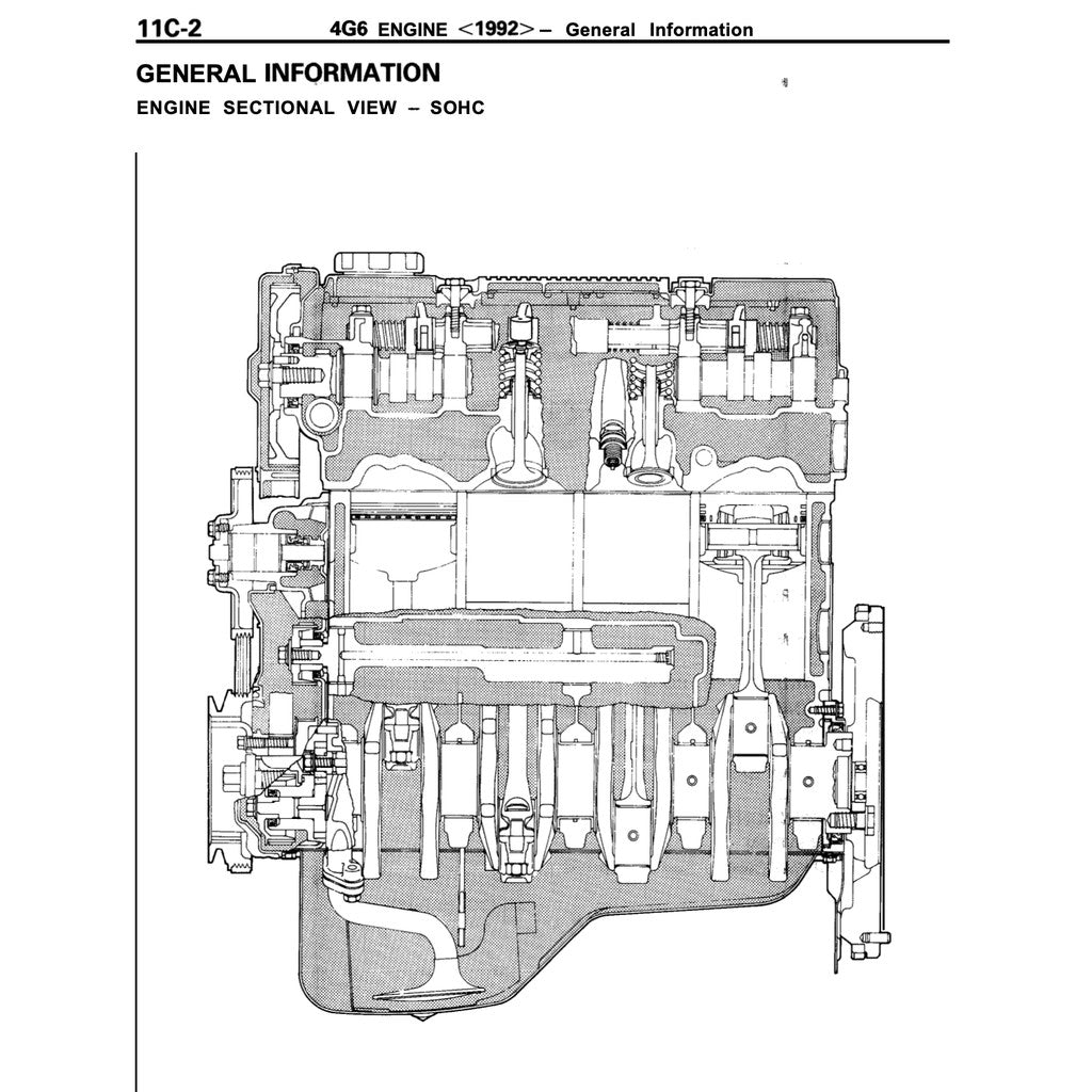 MITSUBISHI ENGINE ALL SERIES 3G/4G/4D/4A/4M/6A/6G/F8/F9 1985-2005 Full Manual Set – REPAIR & Repair & Maintenance Manual