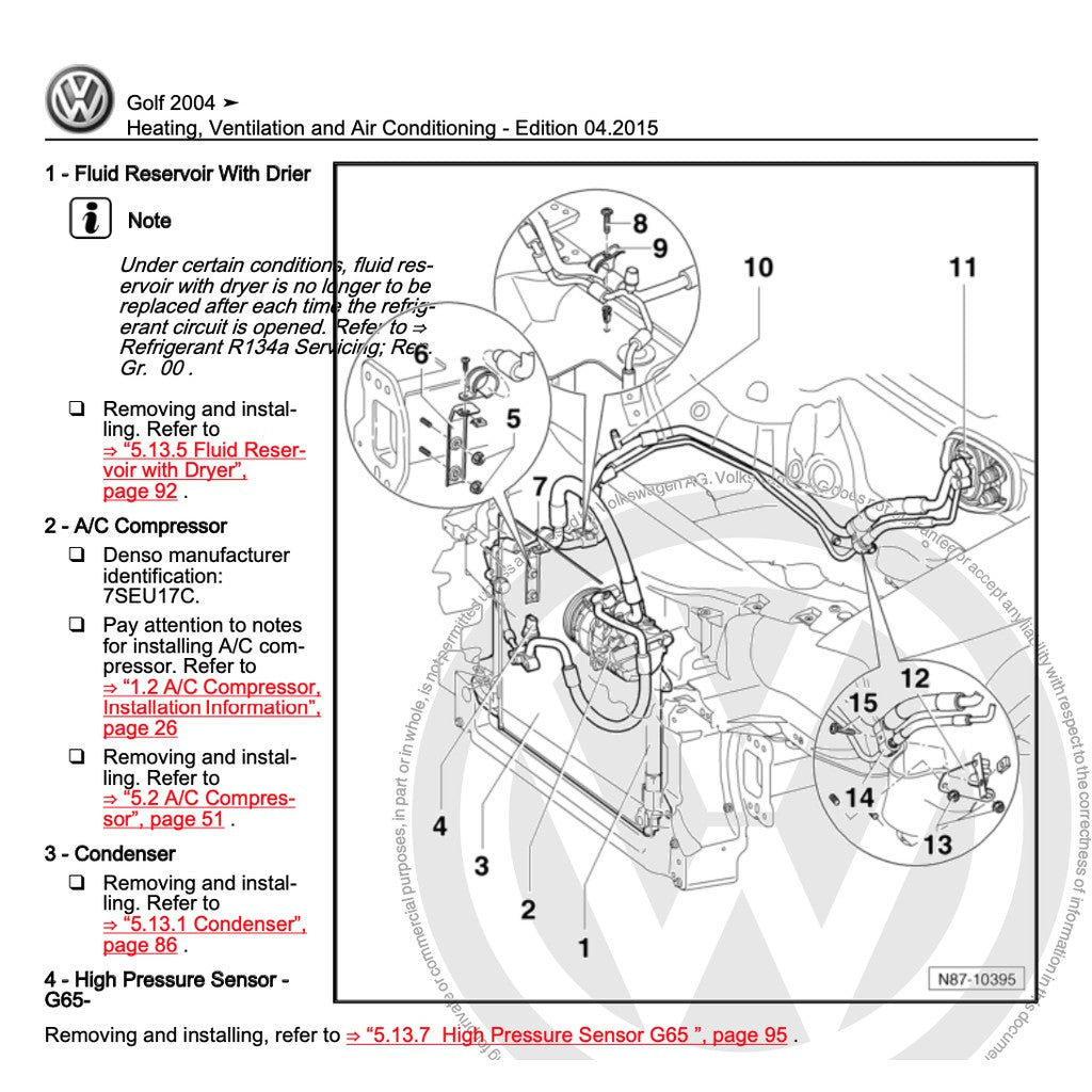 VW GOLF MK5 2004-2009 Full Manual Set – Repair & Maintenance Manual