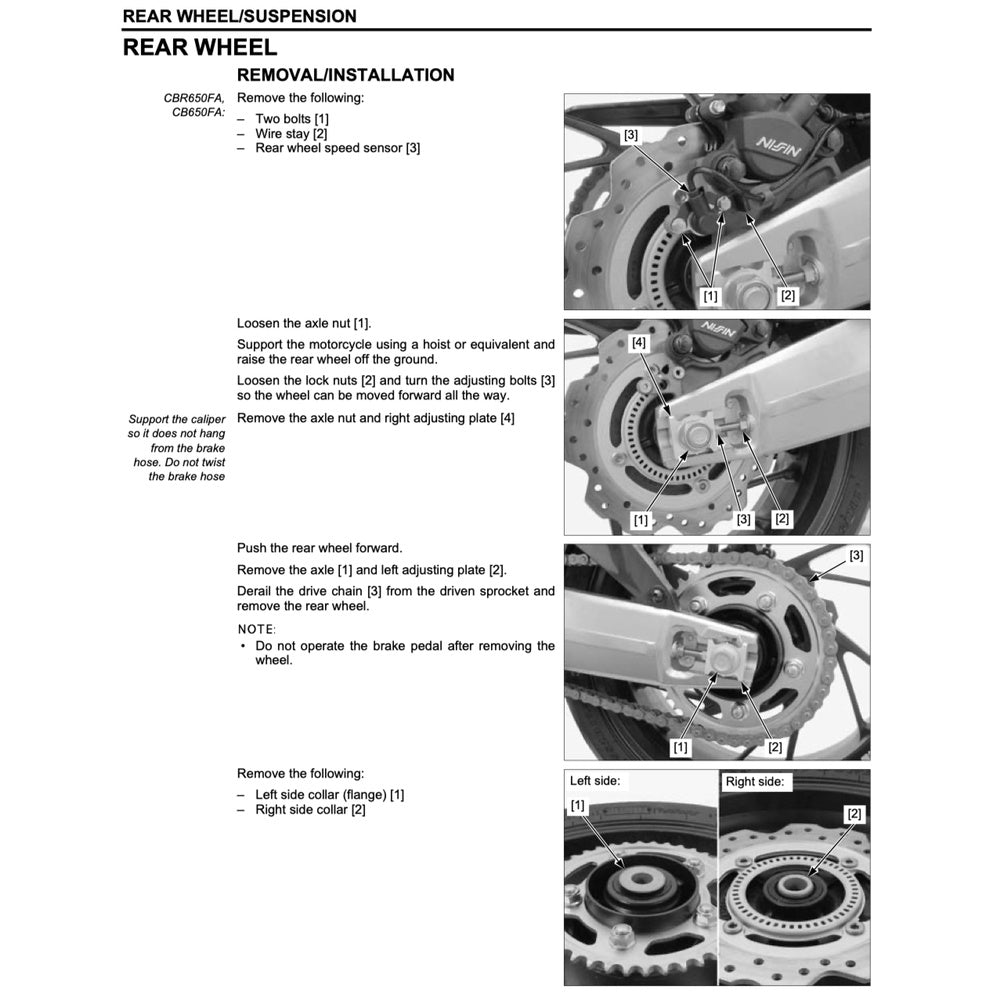 HONDA CBR650F 2014-2019 Full Manual Set – Repair & Maintenance Manual and Spare Parts Catalog and User Handbook