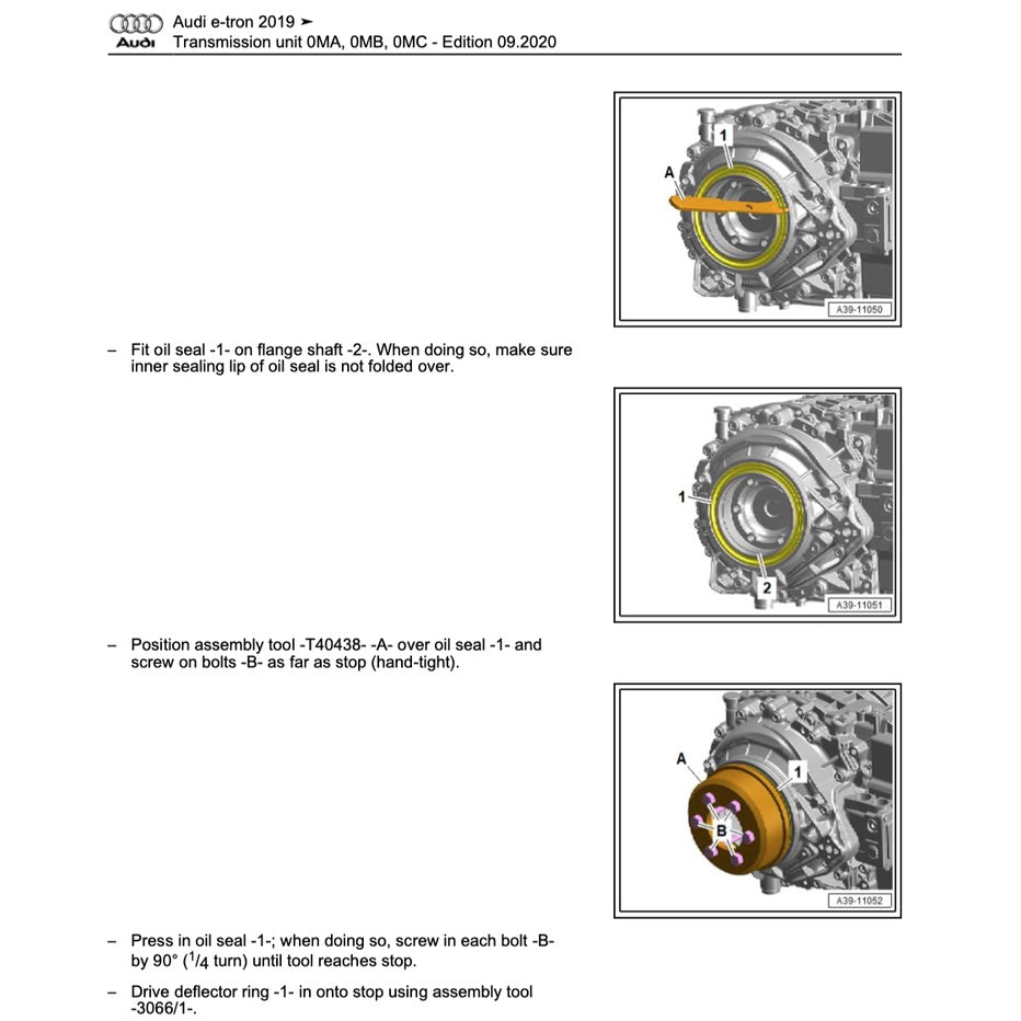 AUDI e-tron EV 2019+ Full Manual Set – Repair & Maintenance Manual