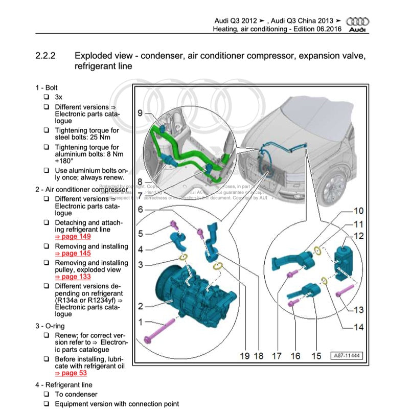AUDI Q3 8U 2011-2018 Full Manual Set – Repair & Maintenance Manual