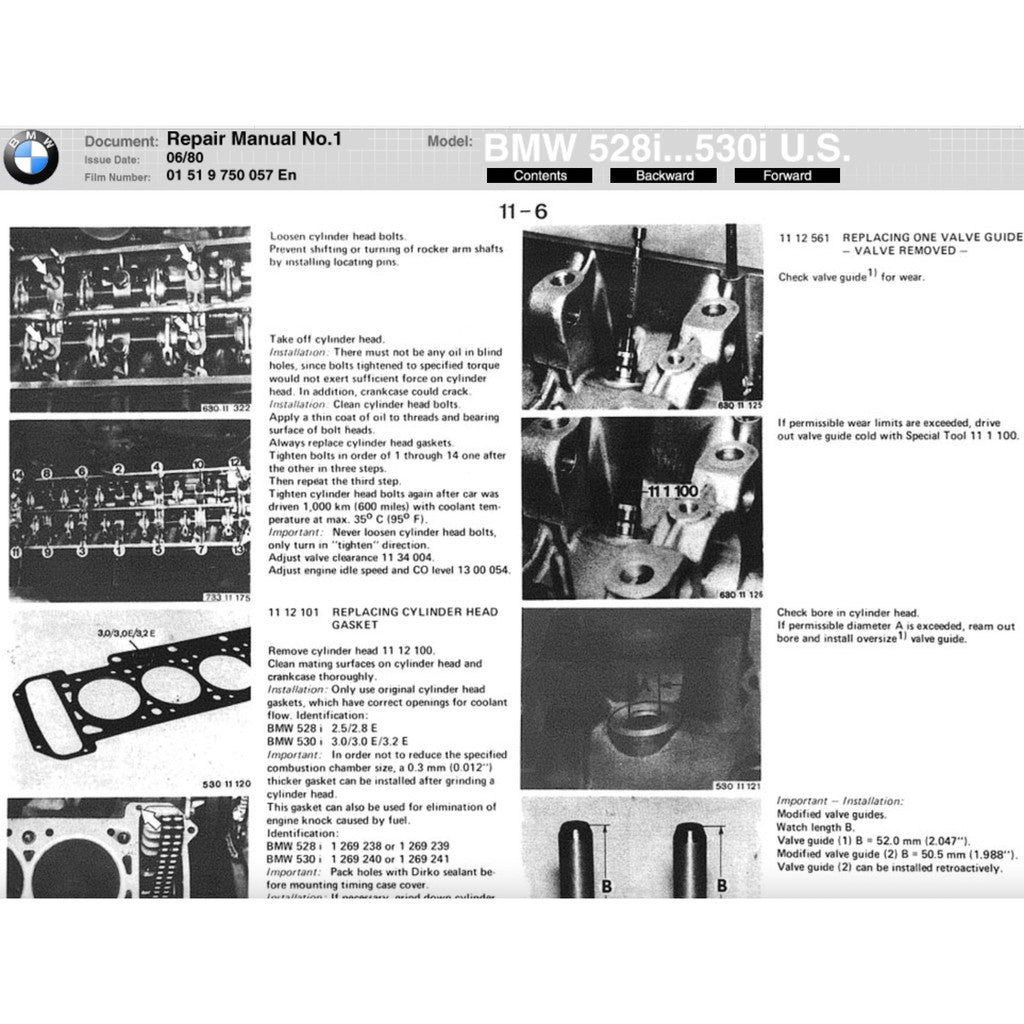 BMW 5 SERIES E28 1982-1988 Full Manual Set – Repair & Maintenance Manual