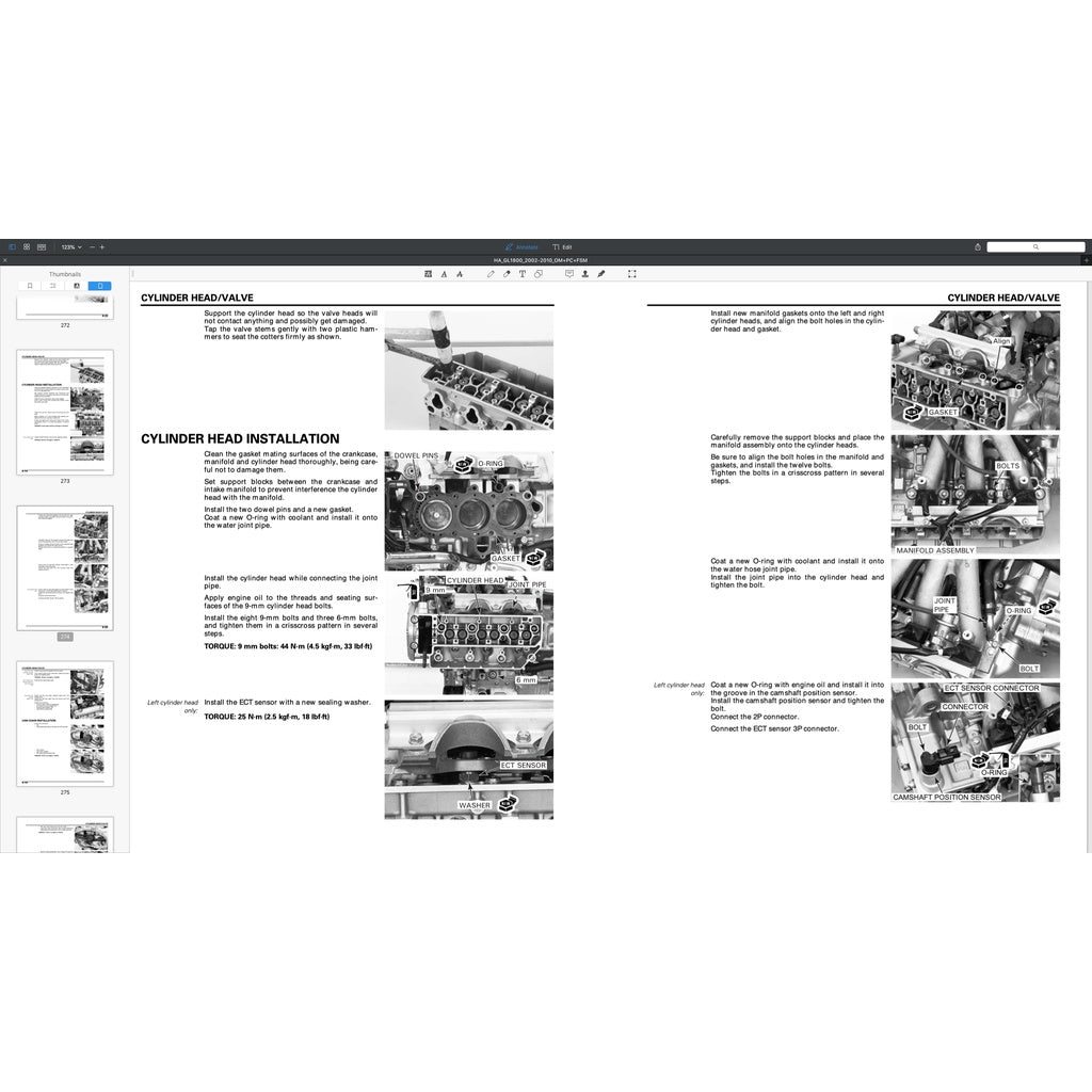 HONDA GOLD WING GL1800 2002-2010 Full Manual Set – Repair & Maintenance Manual and Spare Parts Catalog and User Handbook