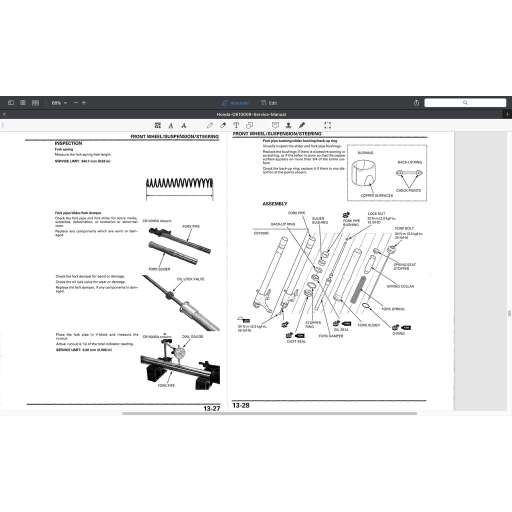 HONDA CB1000R SC60 2009-2017 Full Manual Set – Repair & Maintenance Manual and User Handbook / CB 1000 R
