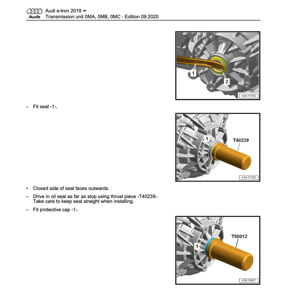 AUDI e-tron EV 2019+ Full Manual Set – Repair & Maintenance Manual