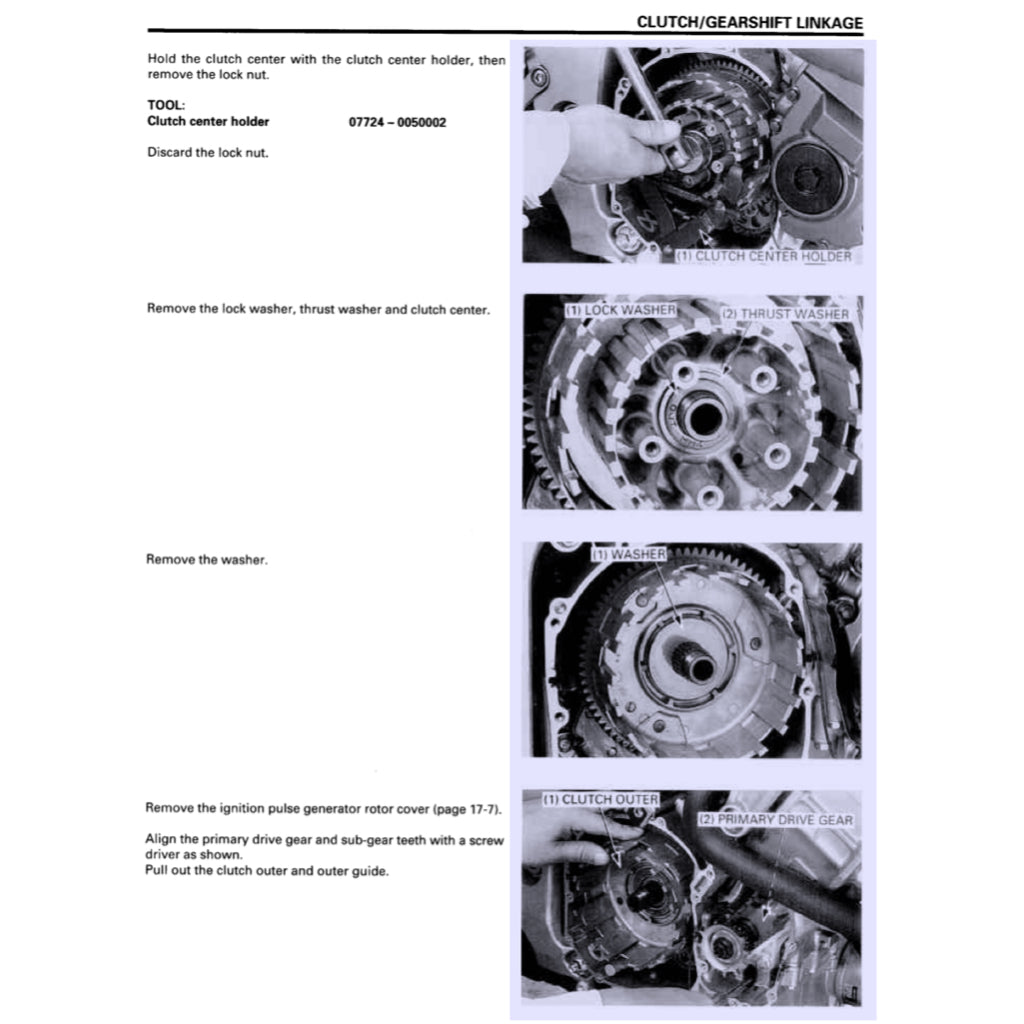 HONDA CBR900RR FIREBLADE 1996-1998 Full Manual Set – Repair & Maintenance Manual and Spare Parts Catalog and User Handbook
