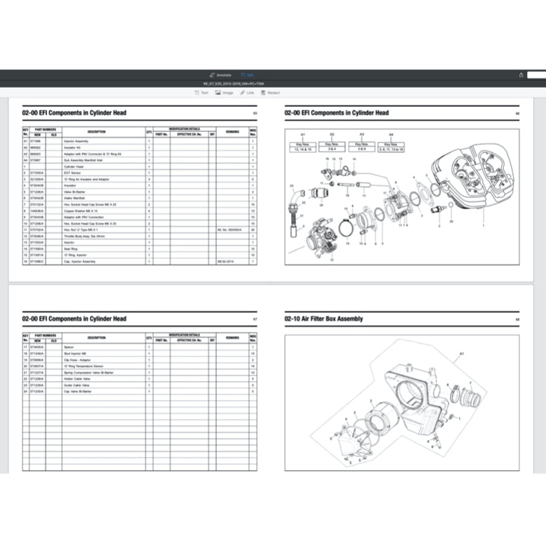 ROYAL ENFIELD CONTINENTAL GT 535 2013-2016 Full Manual Set – Repair & Maintenance Manual and Spare Parts Catalog and User Handbook