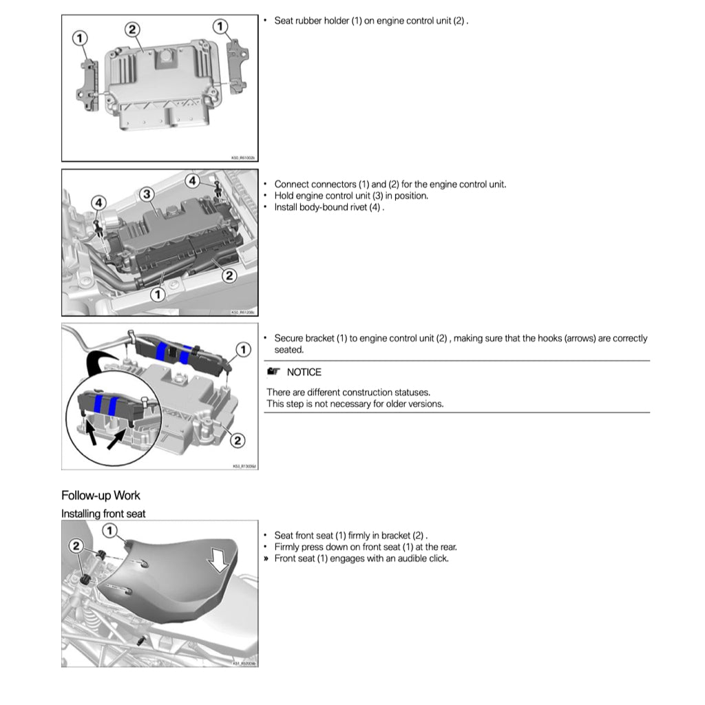 BMW R1200GS ADVENTURE K51 2014-2019 Full Manual Set – Repair & Maintenance Manual and Spare Parts Catalog and User Handbook