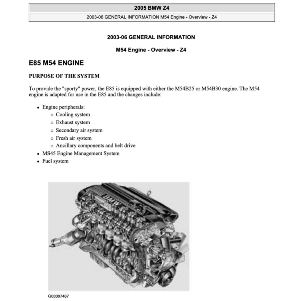BMW Z4 E85/E86 2002-2008 Full Manual Set – Repair & Maintenance Manual