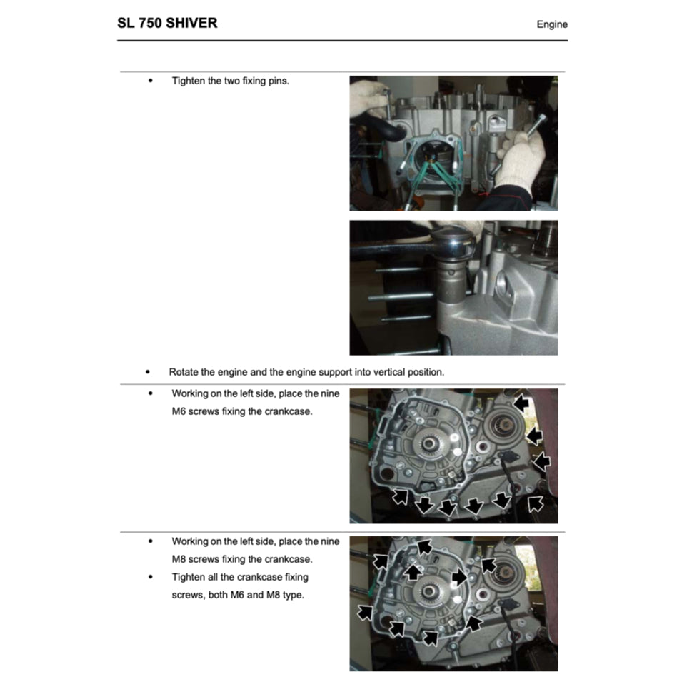 APRILIA SHIVER SL750 2007-2016 Full Manual Set – Repair & Maintenance Manual and Spare Parts Catalog and User Handbook