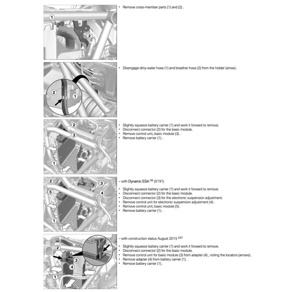 BMW R1200GS ADVENTURE K51 2014-2019 Full Manual Set – Repair & Maintenance Manual and Spare Parts Catalog and User Handbook