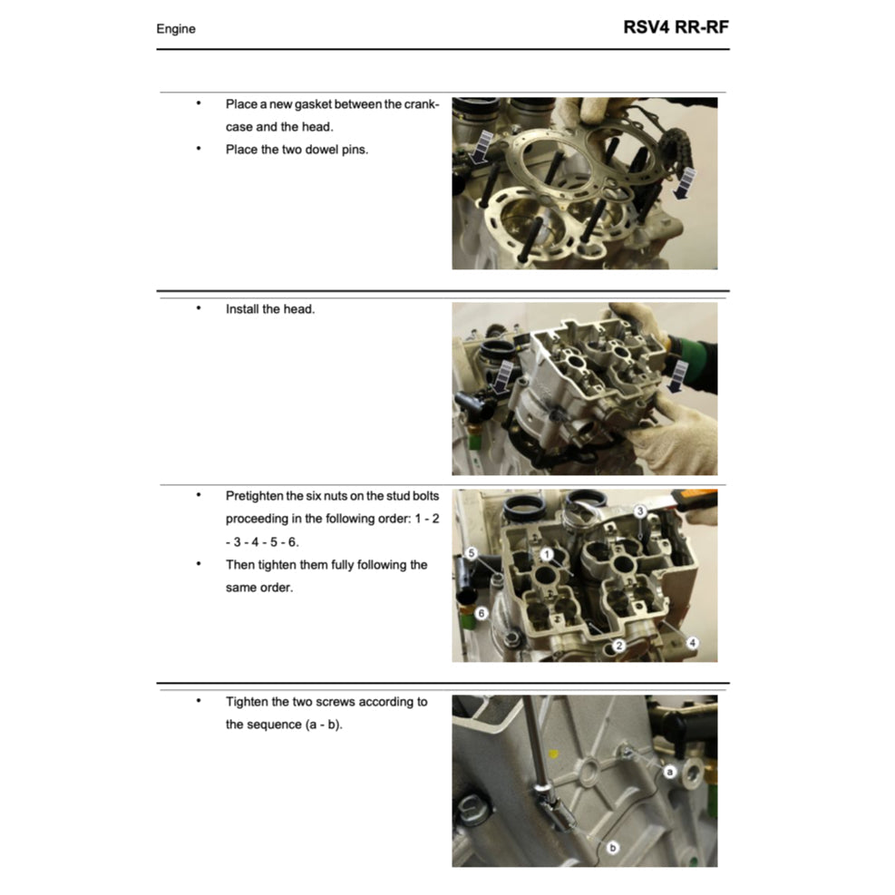 APRILIA RSV4 2009-2022 Full Manual Set – Repair & Maintenance Manual and Spare Parts Catalog and User Handbook