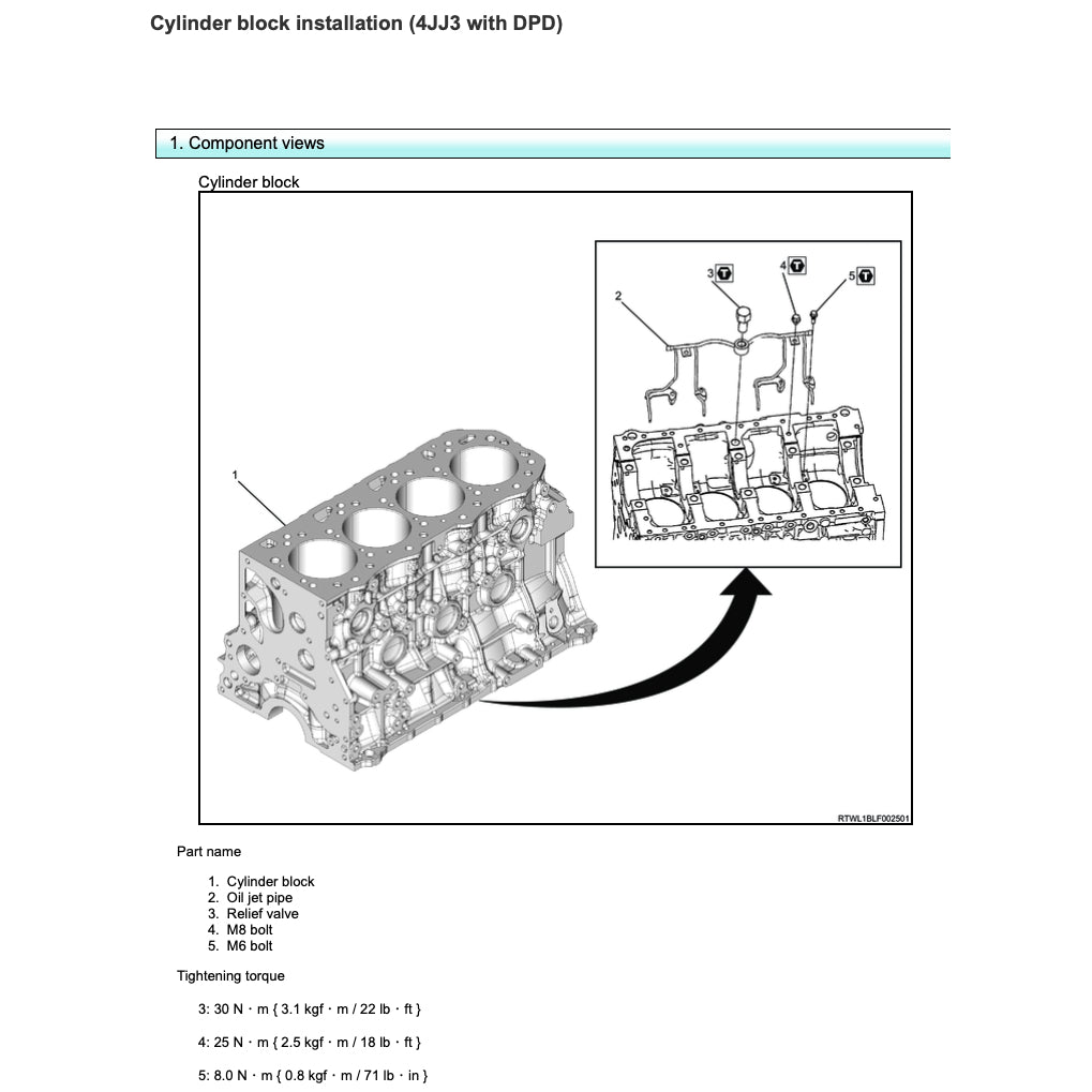 ISUZU ENGINE 4JJ3 Workshop Repair Manual