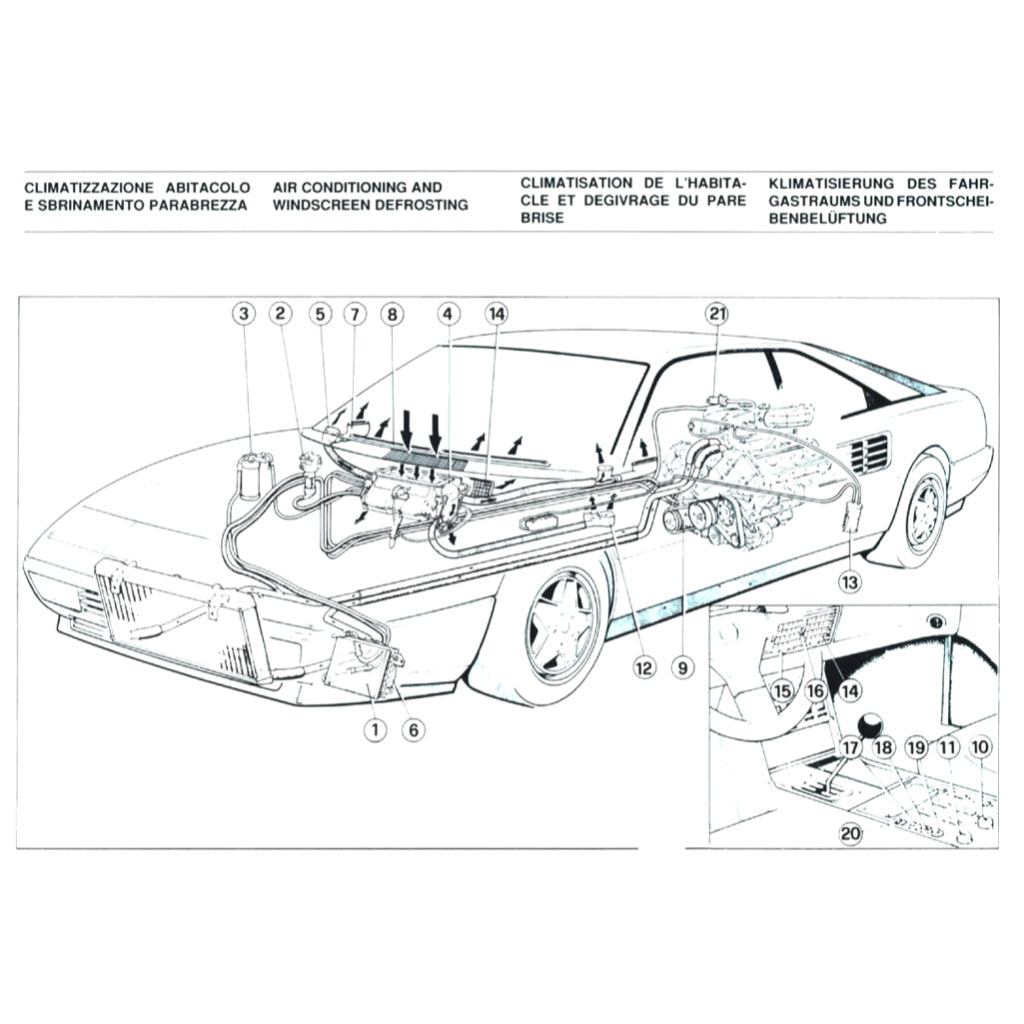 FERRARI MONDIAL T F108 1989-1993 Full Manual Set – SERVICE Workshop Manual and Spare Parts Catalog