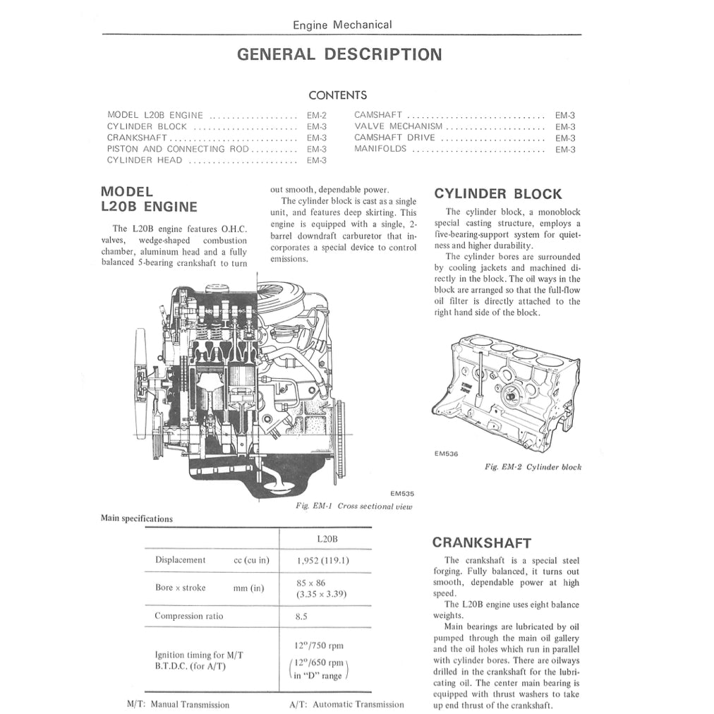 DATSUN VIOLET 710 1973-1977 Full Manual Set – Repair & Maintenance Manual
