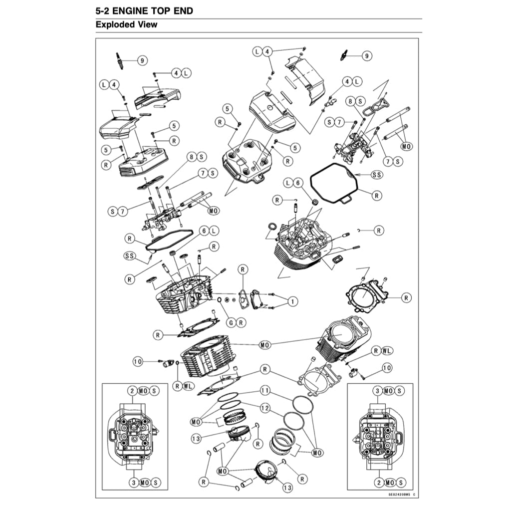 KAWASAKI VULCAN 1700 VN1700 2009-2017 Full Manual Set – Repair & Maintenance Manual and Spare Parts Catalog and User Handbook