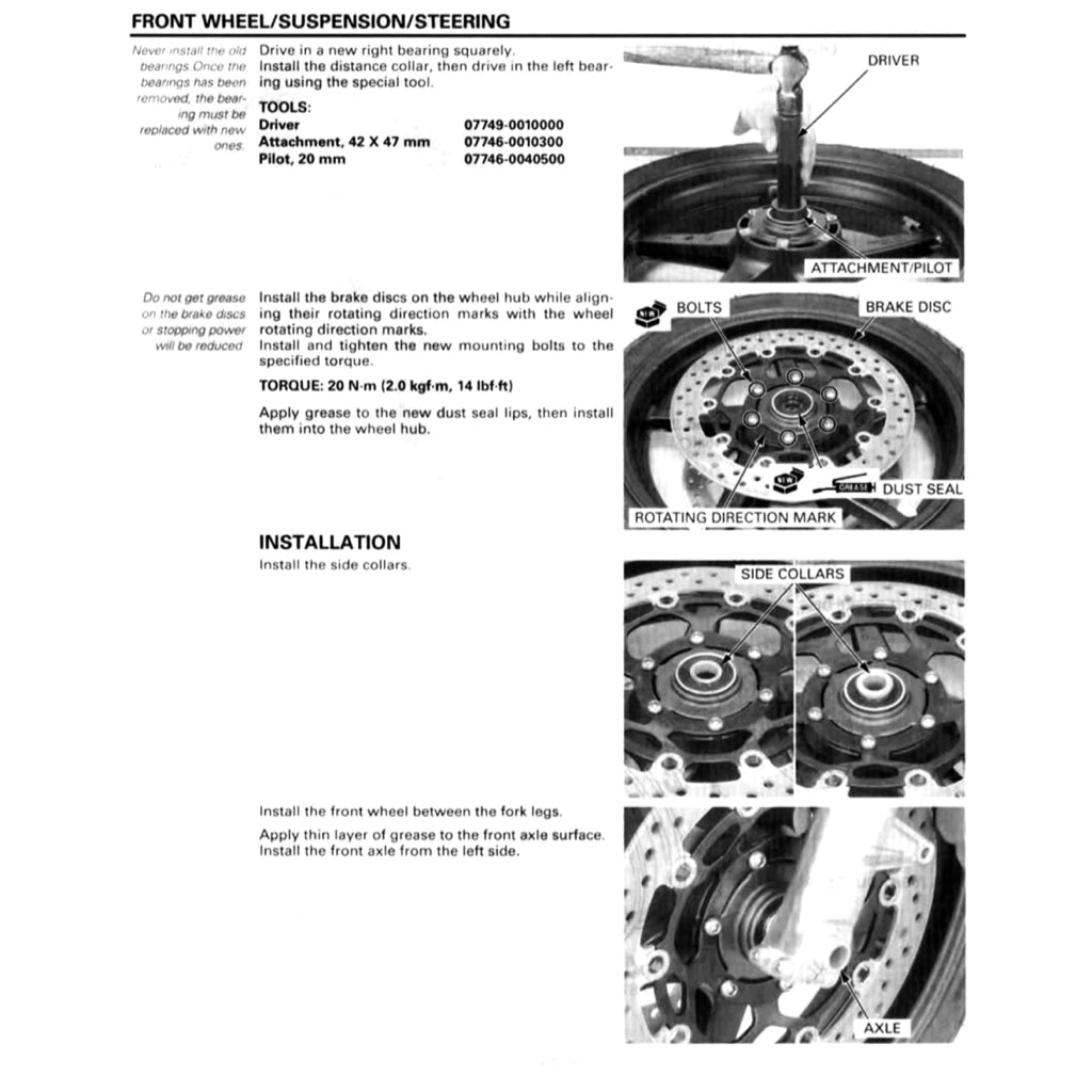 HONDA CB1300F SUPER FOUR SC54 2003-2013 Full Manual Set – Repair & Maintenance Manual and Spare Parts Catalog and User Handbook