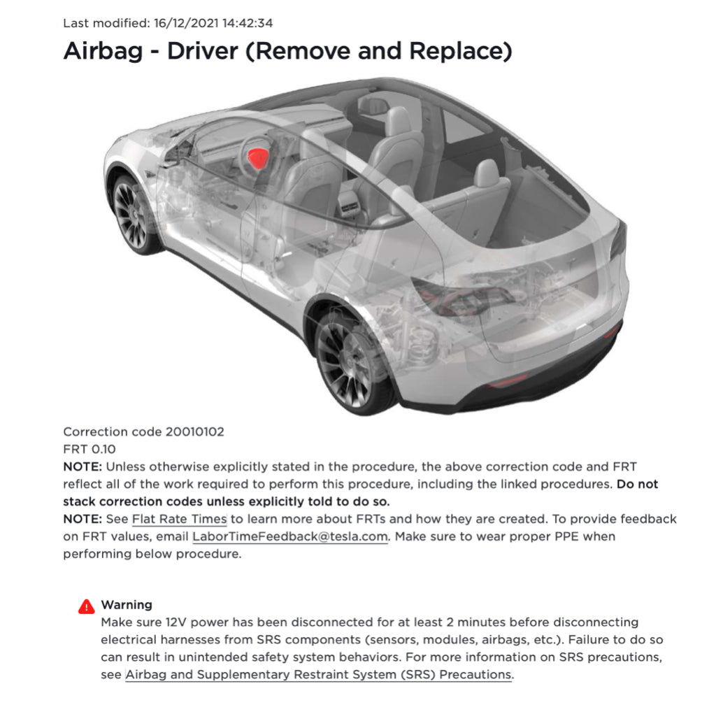 TESLA MODEL Y 2020+ Full Manual Set – Repair & Maintenance Manual