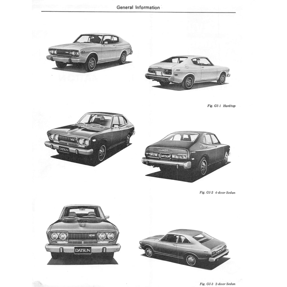 DATSUN VIOLET 710 1973-1977 Full Manual Set – Repair & Maintenance Manual