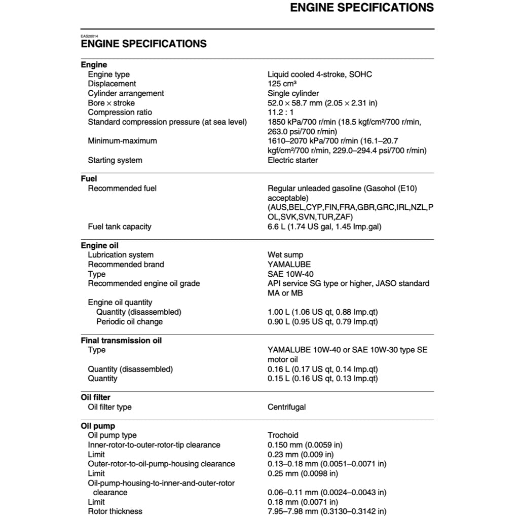 N-MAX YAMAHA NMAX GPD125 2015-2021 Full Manual Set – Repair & Maintenance Manual and User Handbook