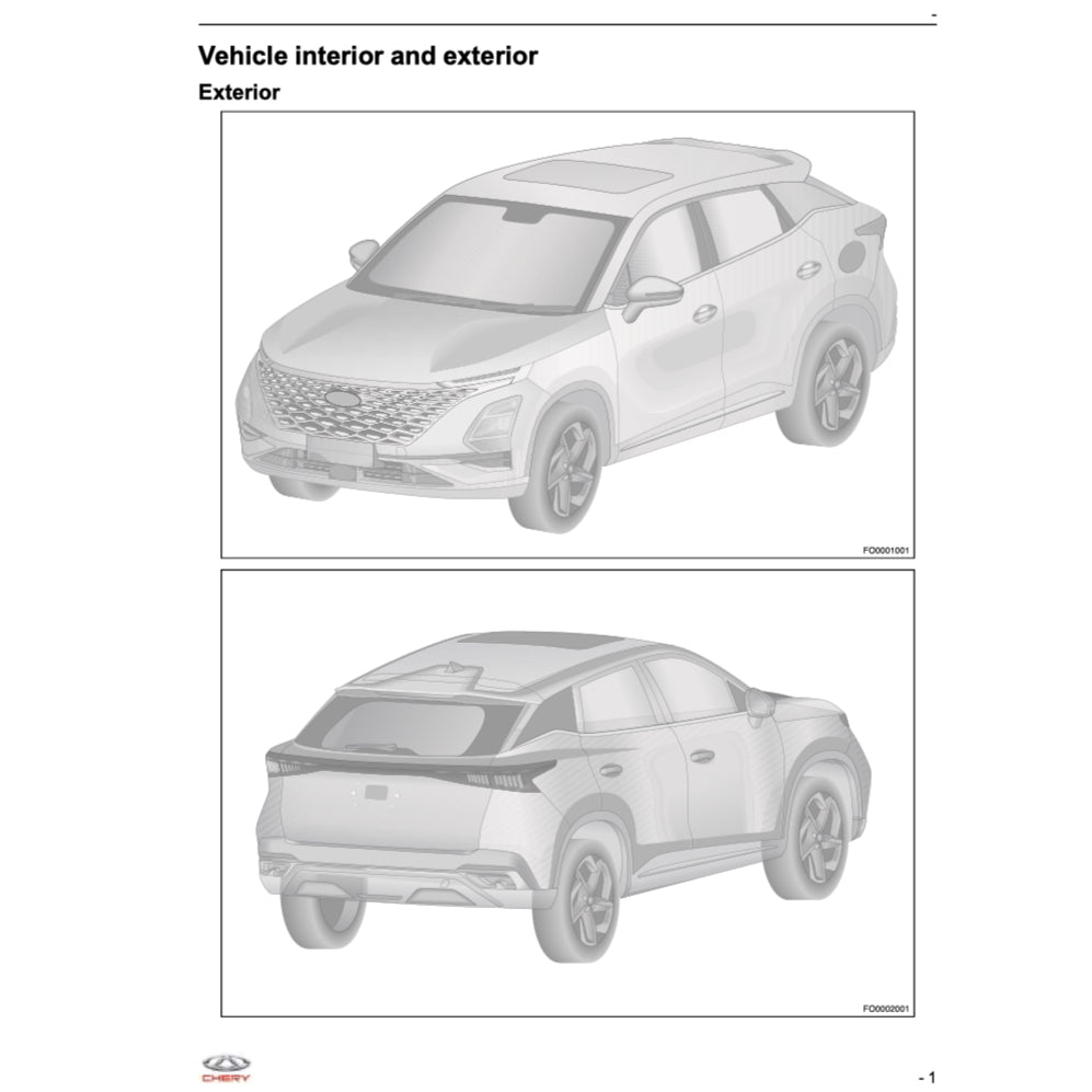 CHERY OMODA 5 2023+ Full Manual Set – Repair & Maintenance Manual