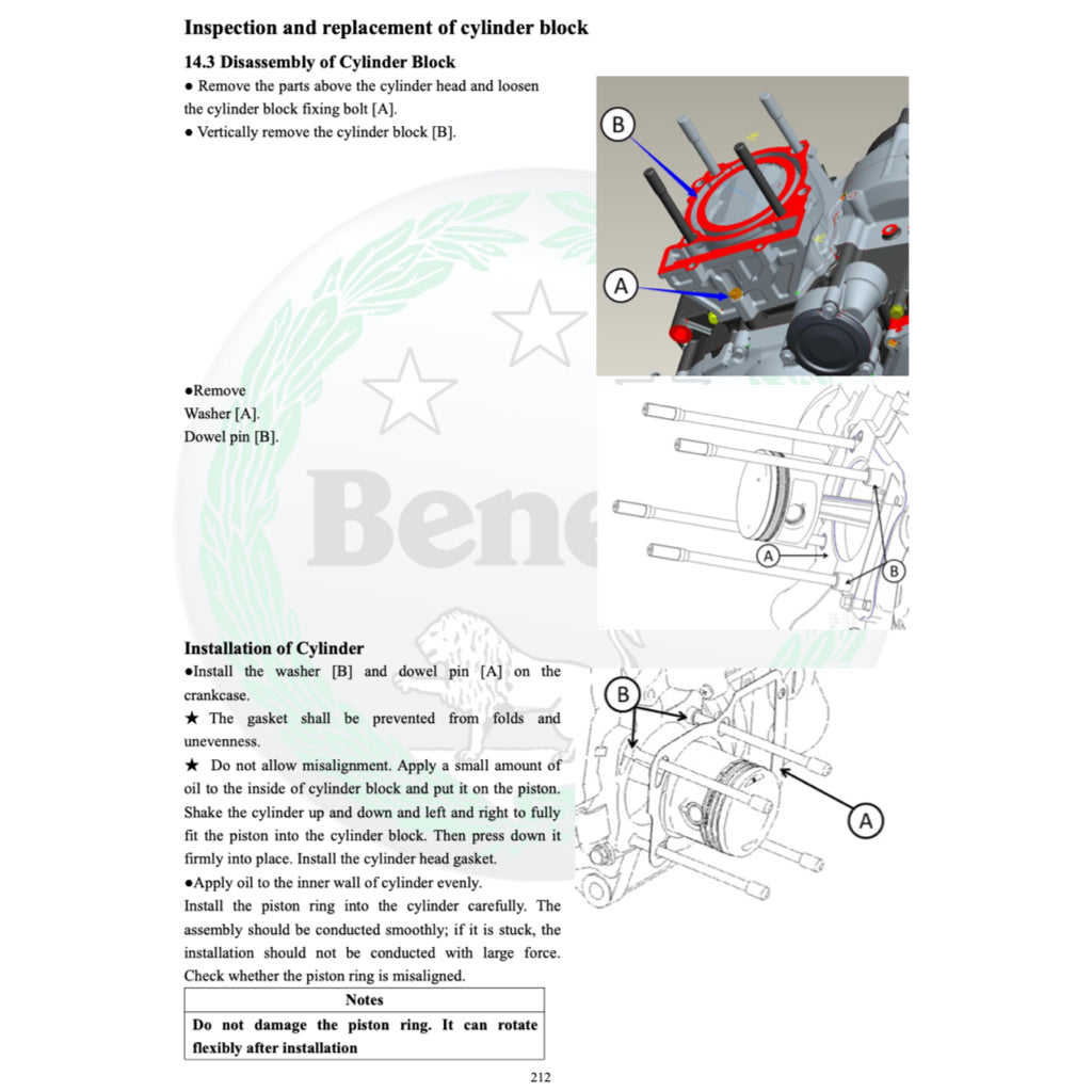 BENELLI TRK 251 2019+ Full Manual Set – Repair & Maintenance Manual and Spare Parts Catalog and User Handbook