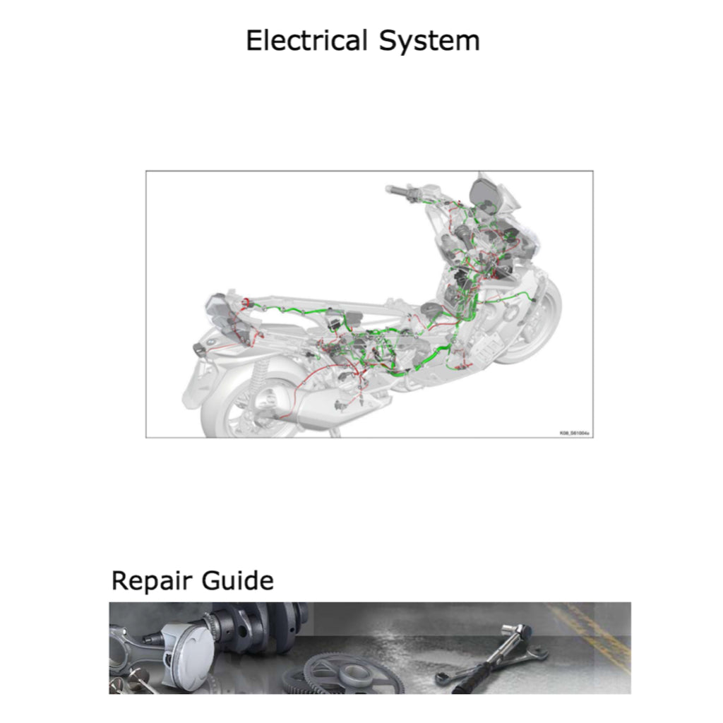 BMW C400 GT K08 2018+ Full Manual Set – Repair & Maintenance Manual and Spare Parts Catalog and RIDER'S MANUAL