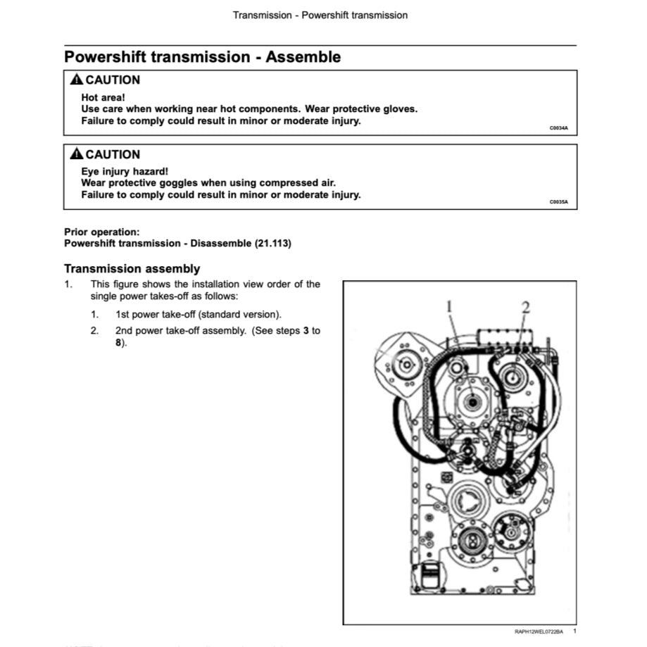 CASE 1021F / 1121F WHEEL LOADER Workshop Repair Manual