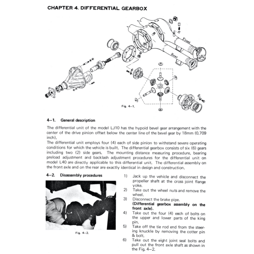 SUZUKI LJ10 JIMNY 1970-1981 Full Manual Set – Repair & Maintenance Manual and Spare Parts Catalog