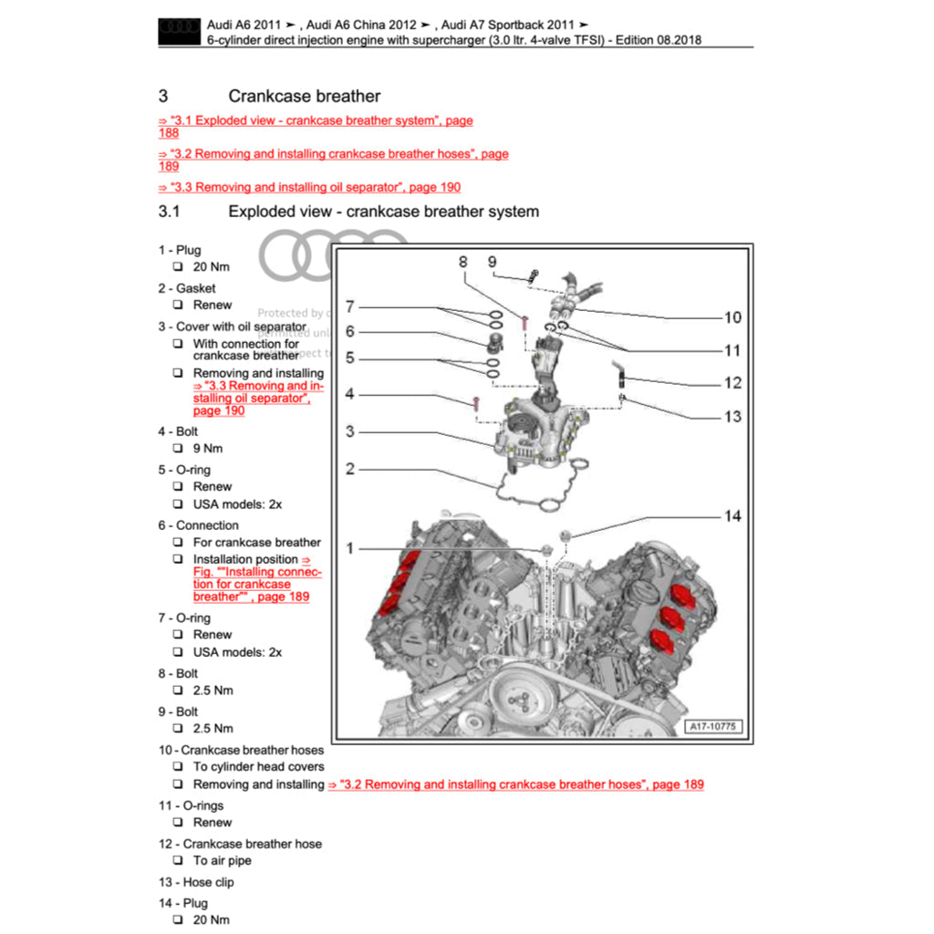 AUDI A7 4G8 2011-2018 Full Manual Set – Repair & Maintenance Manual
