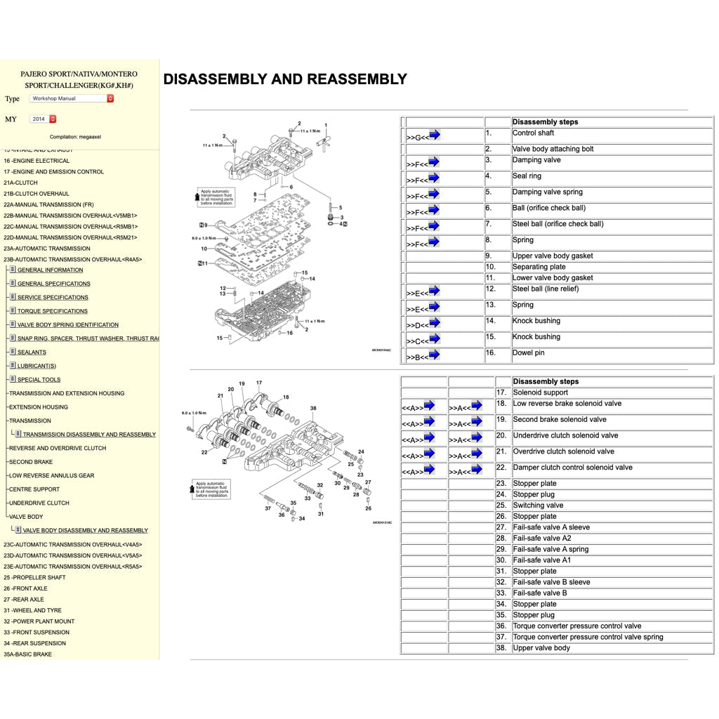 MITSUBISHI PAJERO SPORT II 2009-2016 Full Manual Set – ONLINE Repair & Maintenance Manual