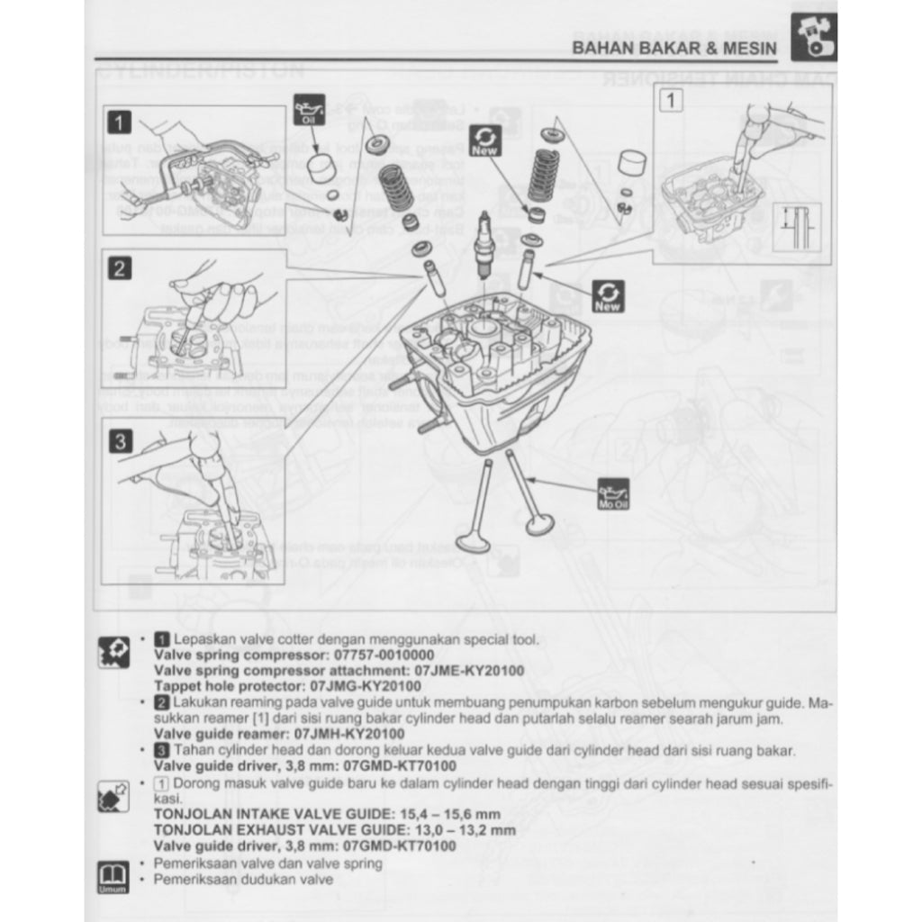 HONDA CBR150R 2015-2020 Full Manual Set – Repair & Maintenance Manual and Spare Parts Catalog and User Handbook - BAHASA INDONESIA