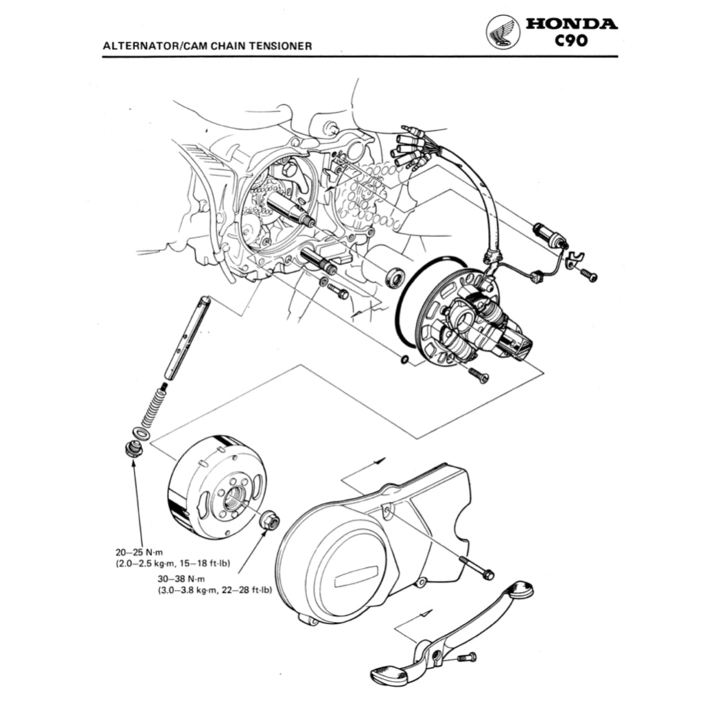 HONDA CUB90 C90 1967-2002 Full Manual Set – Repair & Maintenance Manual and Spare Parts Catalog and User Handbook