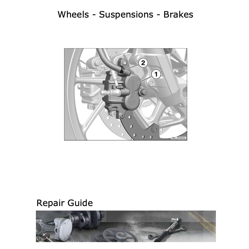 BMW F750GS K80 2018-2023 Full Manual Set – Repair & Maintenance Manual and RIDER'S MANUAL
