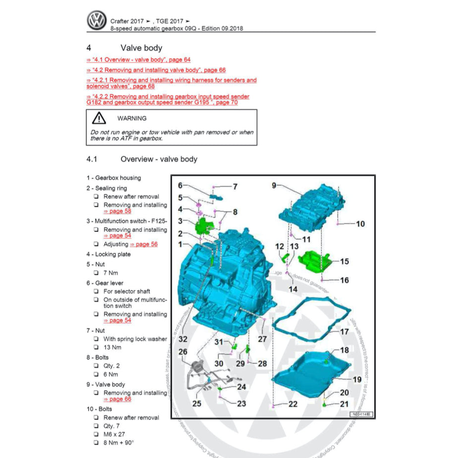VW CRAFTER SY/SZ 2017+ Full Manual Set – Repair & Maintenance Manual