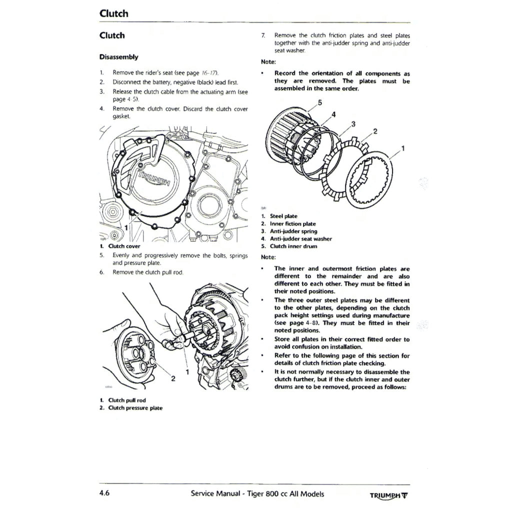 TRIUMPH TIGER 800XC/XCX/XRX 2015-2018 Full Manual Set – Repair & Maintenance Manual and User Handbook