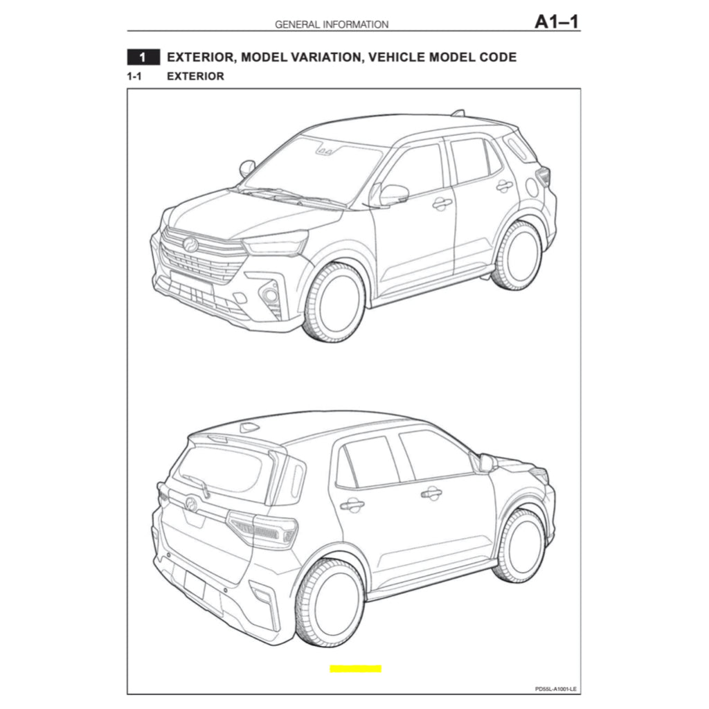 TOYOTA RAIZE A250 2021+ Full Manual Set – SERVICE WORKSHOP MAUNUAL
