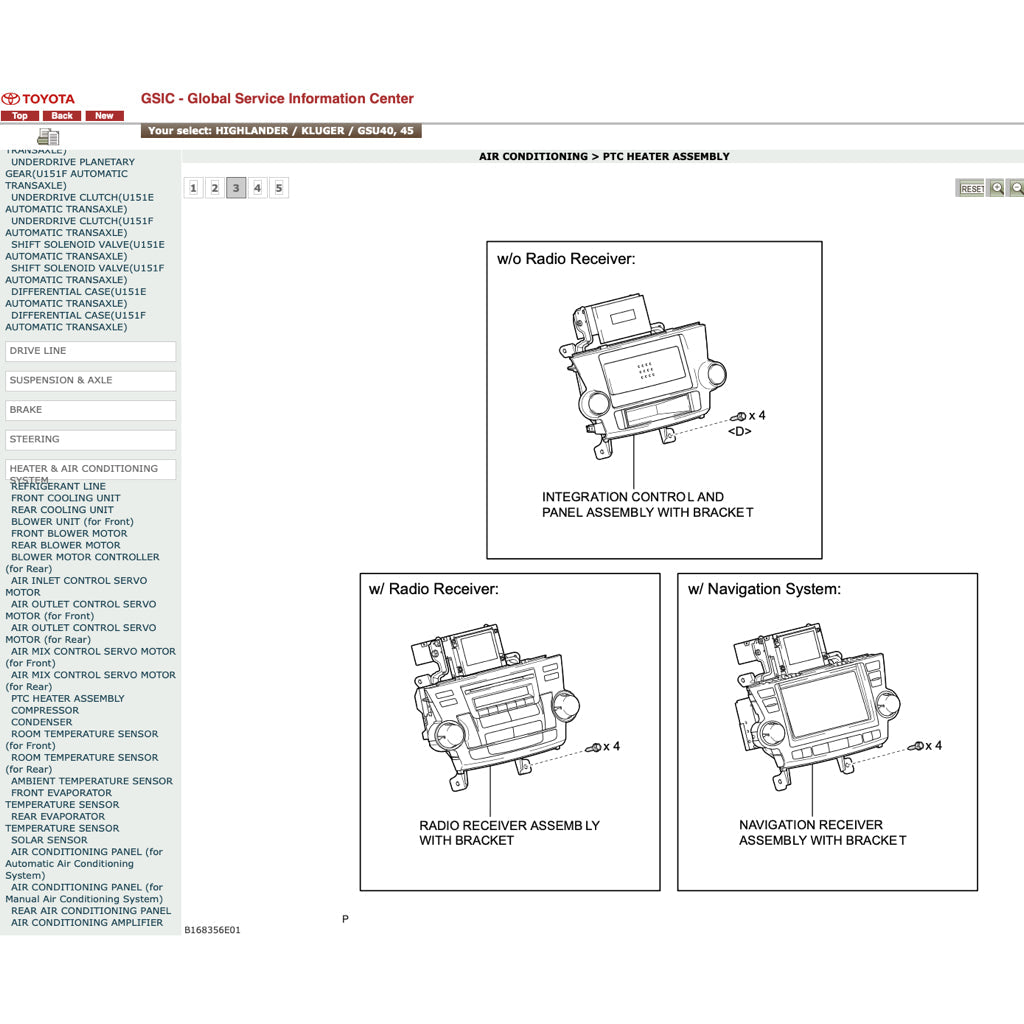 TOYOTA HIGHLANDER/KLUGER GSU40/45 2007-2013 Full Manual Set – ONLINE Repair & Maintenance Manual
