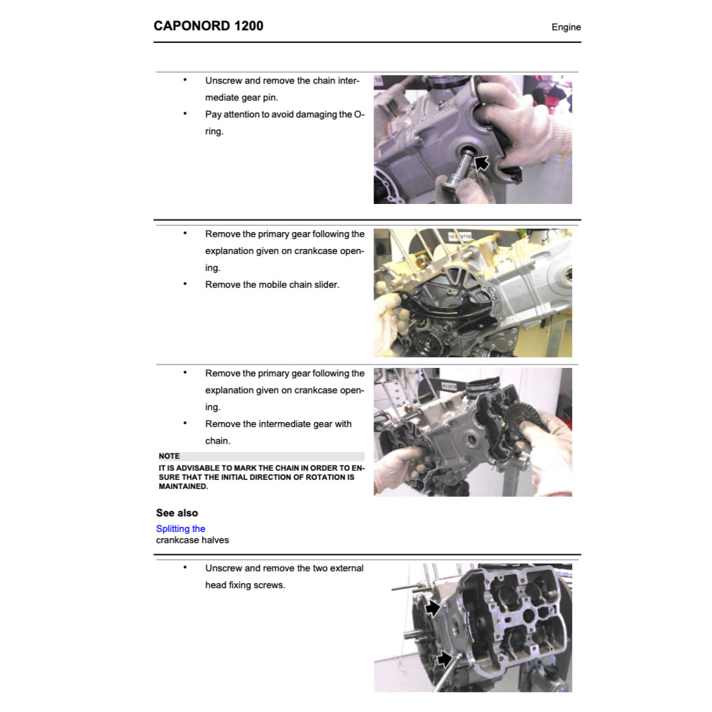 APRILIA CAPONORD 1200 2013-2018 Full Manual Set – Repair & Maintenance Manual and Spare Parts Catalog and User Handbook