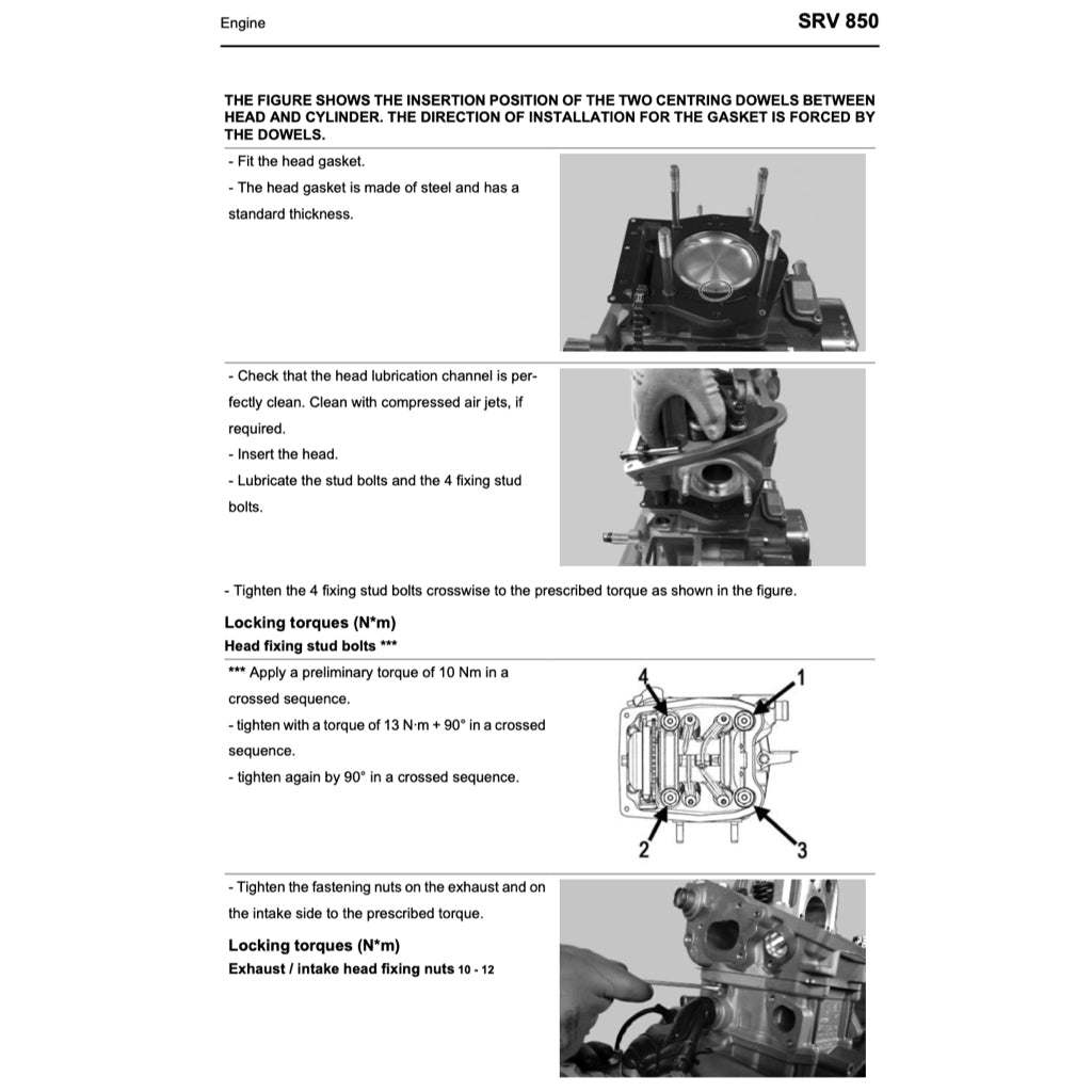 APRILIA SRV850 2012-2016 Full Manual Set – Repair & Maintenance Manual and Spare Parts Catalog