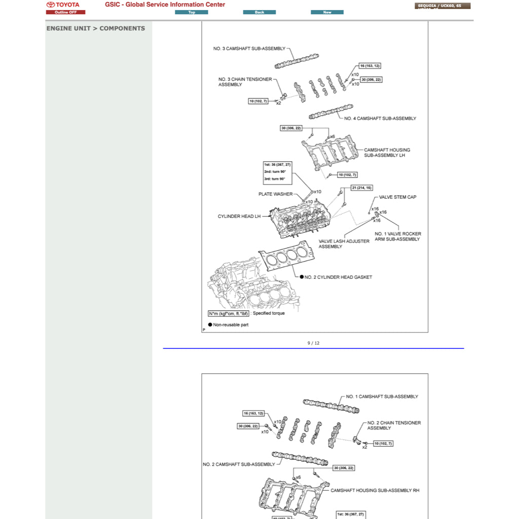 TOYOTA SEQUOIA UCK60/65 2008-2022 Full Manual Set – ONLINE Repair & Maintenance Manual